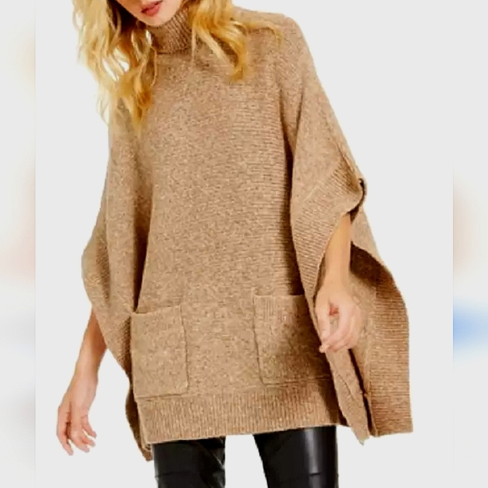 MICHAEL Michael Kors Tan Poncho Sweater